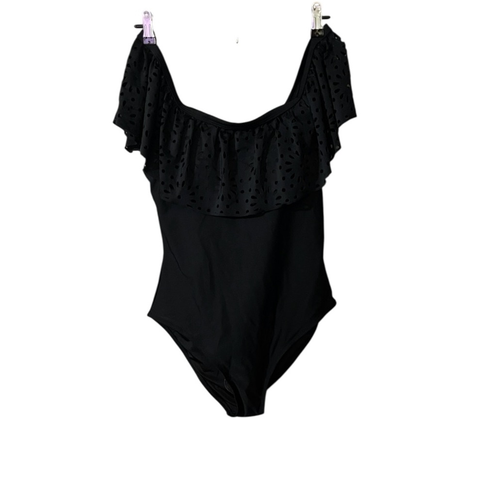 Cupshe‎ Black Ruffle One Piece Swimsuit